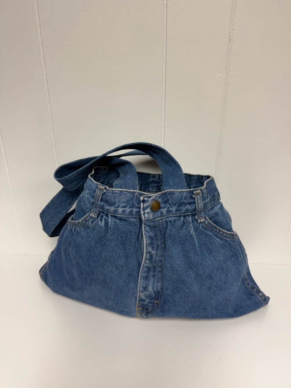 Upcycled Denim Tote bag (Vintage Brittania Jeans) Shoulder Bag - Picture 5 of 12